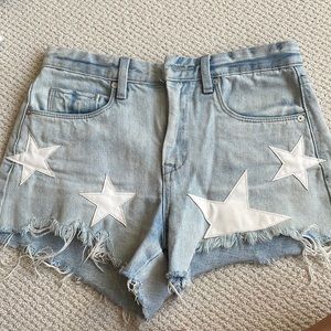 Blank NYC jean shorts with stars